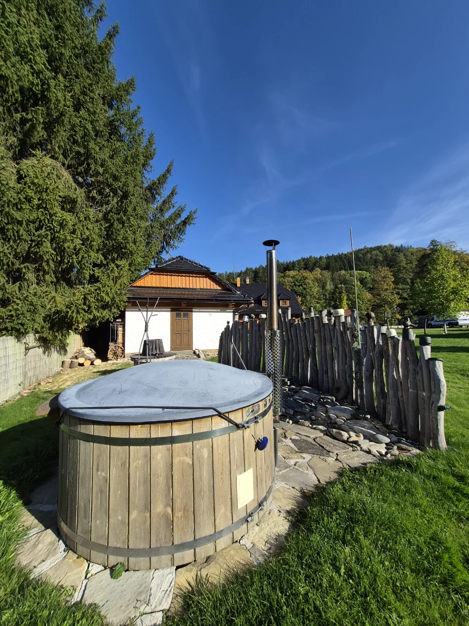 Roubenka Pod Čapím vrchem - Koupací sud, wellness - Jeseníky